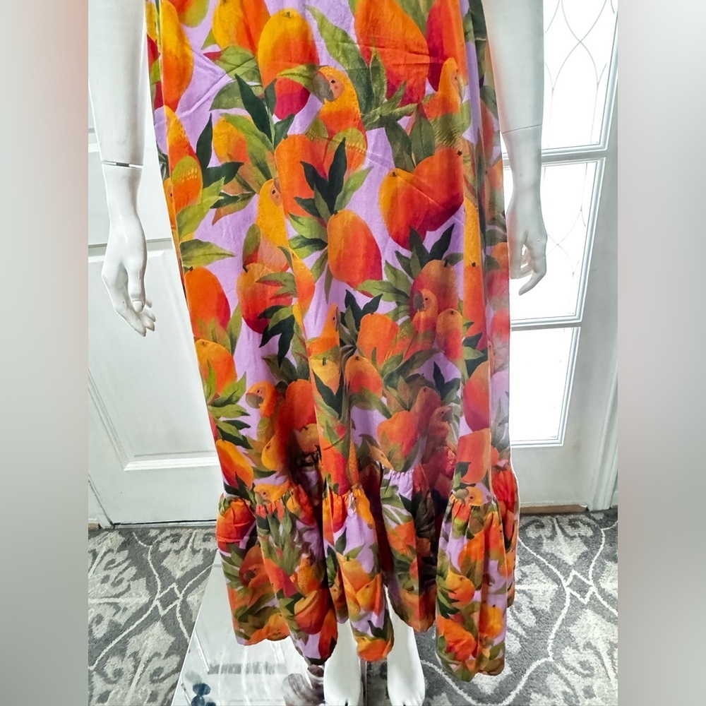 Farm Rio Women's Mango Macaws Maxi Dress Size XS - Picture 10 of 15